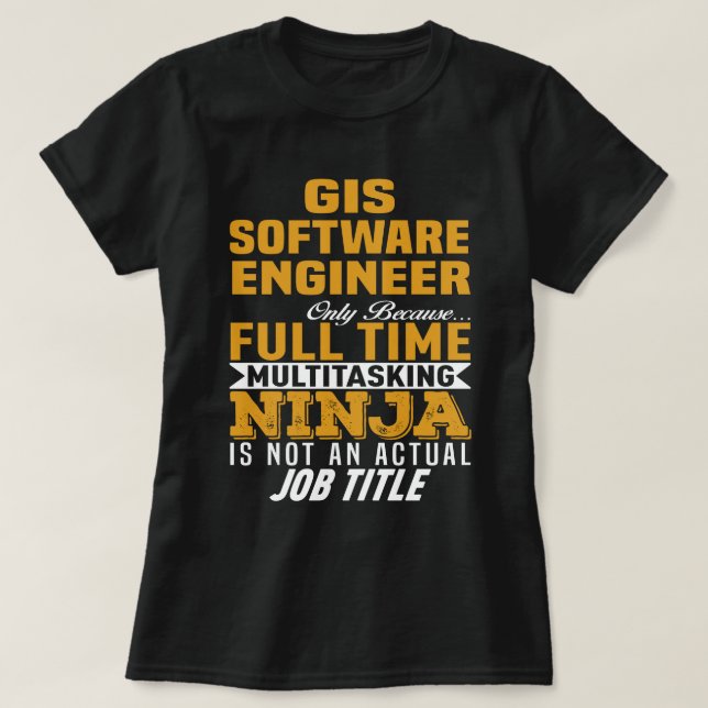 Camiseta Engenheiro de software GIS (Frente do Design)