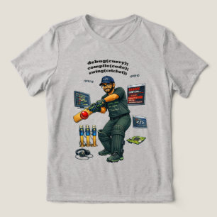 Camiseta Engenheiro de Software Indiano Codificador Jogando