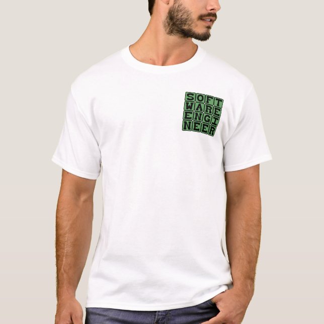 Camiseta Engenheiro de Software, Profissão de Computador (Frente)