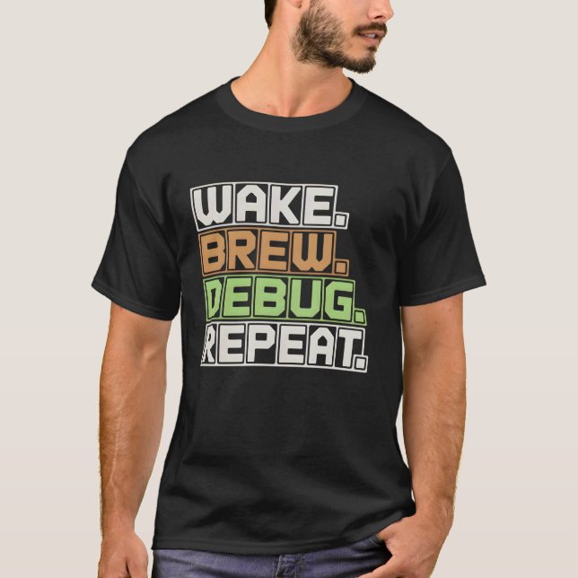 Camiseta Engenheiro de Software Programador de Repetição de (Frente)