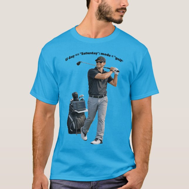 Camiseta Engenheiro de Software Swingueiro Que Joga Golfe U (Frente)