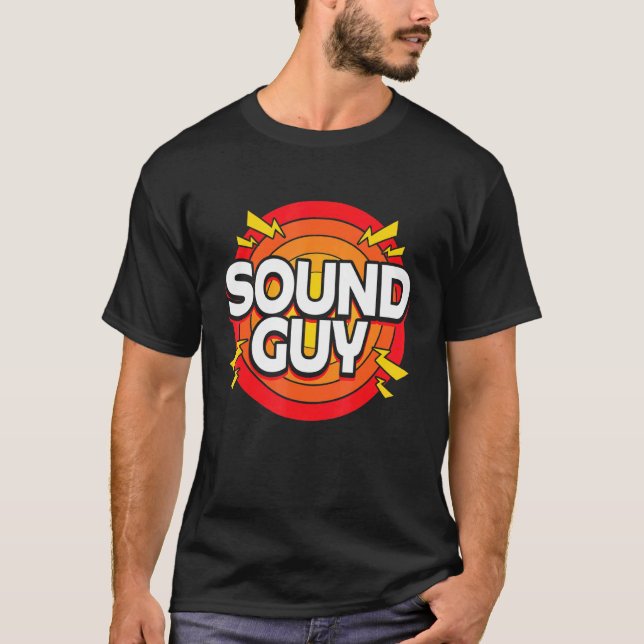 Camiseta Engenheiro de som Cara de som retrógrado da imagem (Frente)