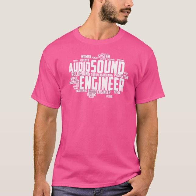 Camiseta Engenheiro de som Ideia Cloud Music Engenheiro de  (Frente)