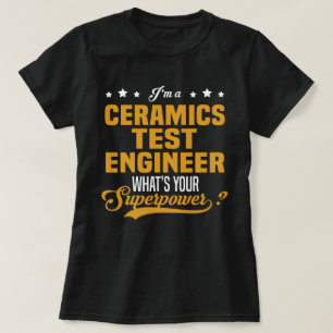 Camiseta Engenheiro de teste de cerâmica