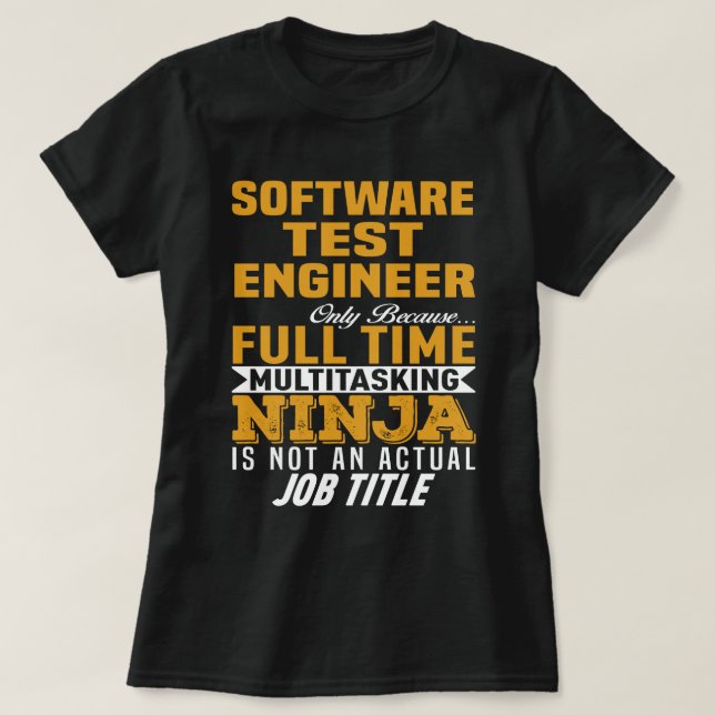 Camiseta Engenheiro de teste de software (Frente do Design)