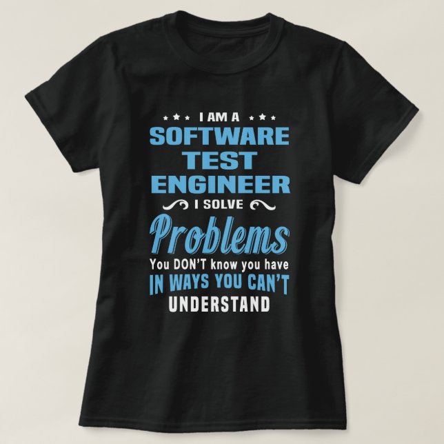 Camiseta Engenheiro de teste de software (Frente do Design)