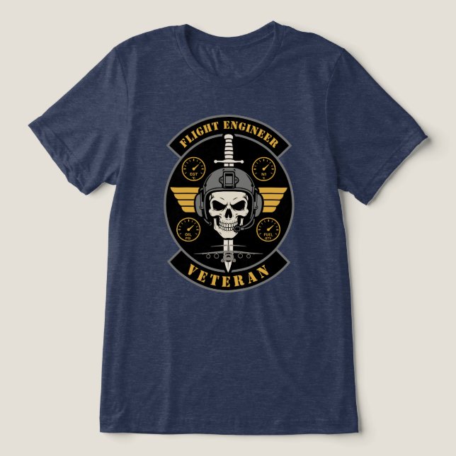 Camiseta Engenheiro de Voo Veterano (Design frontal)