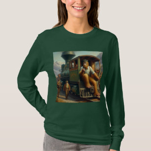 Camiseta Engenheiro do comboio com pé-direito