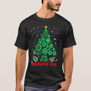 Camiseta Engenheiro do Natal árvore Engenharia Mecânica