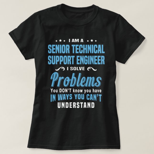 Camiseta Engenheiro do Suporte Técnico do mais velho (Frente do Design)
