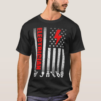 Camiseta Engenheiro eletricista Dia de os pais de bandeira 