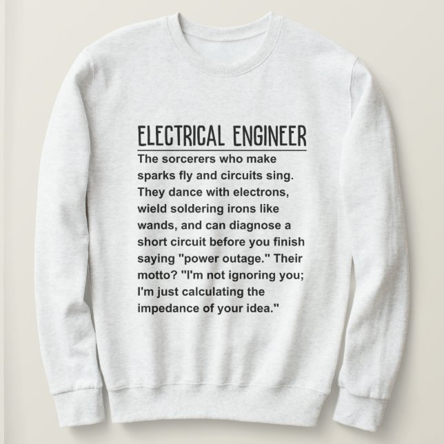 Camiseta Engenheiro elétrico (Frente do Design)