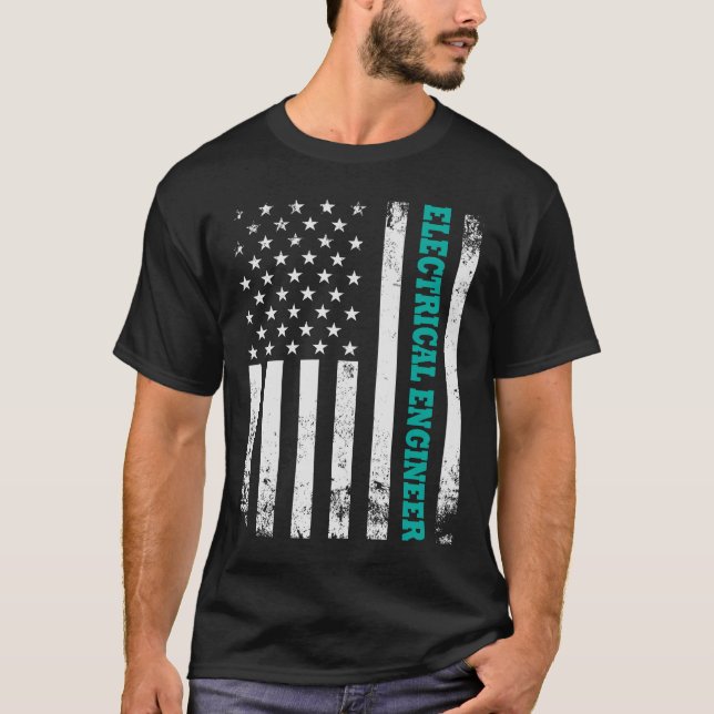Camiseta Engenheiro elétrico americano (Frente)