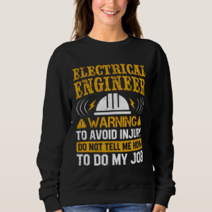 Camiseta Engenheiro Elétrico Aviso Para Evitar Lesões Elétr