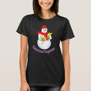 Camiseta Engenheiro Elétrico Boneco de Neve