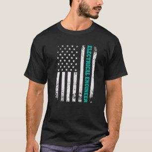 Camiseta Engenheiro Elétrico de Sinalizador Distinto Americ