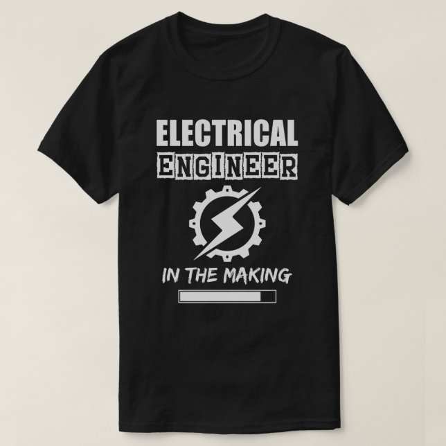 Camiseta Engenheiro elétrico no fazer, textura simples (Frente do Design)