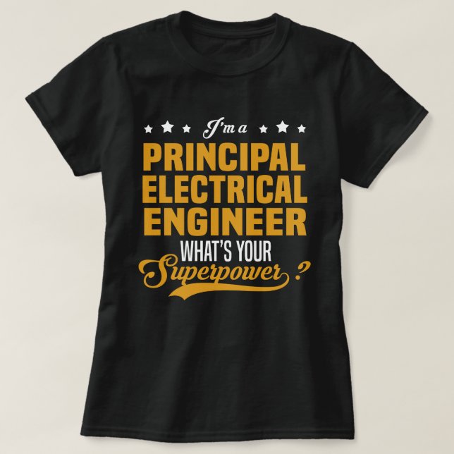 Camiseta Engenheiro elétrico principal (Frente do Design)