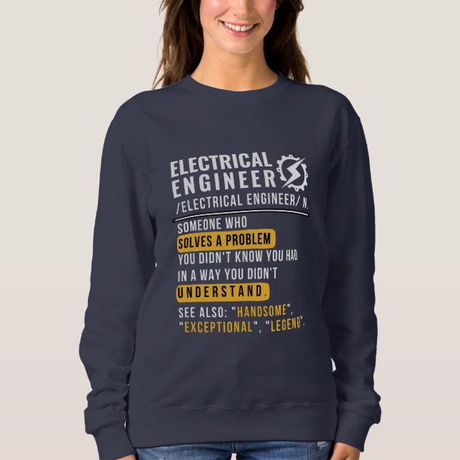Camiseta Engenheiro elétrico [substantivo] (Frente)