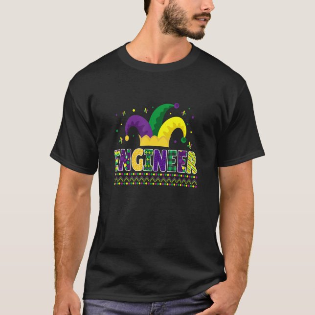 Camiseta Engenheiro engraçado Mardigras Engenheiro bonito (Frente)