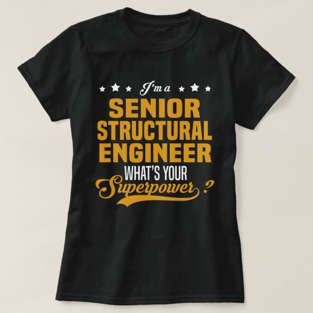 Camiseta Engenheiro estrutural mais velho (Frente do Design)