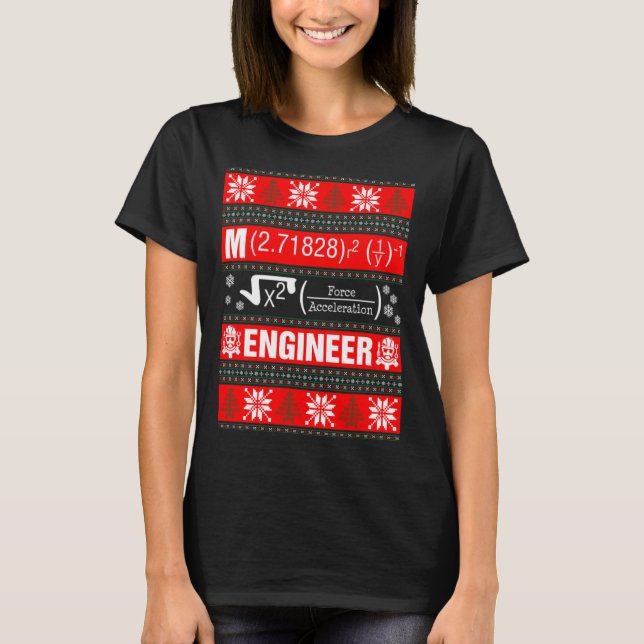 Camiseta Engenheiro feio de blusa de natal (Frente)
