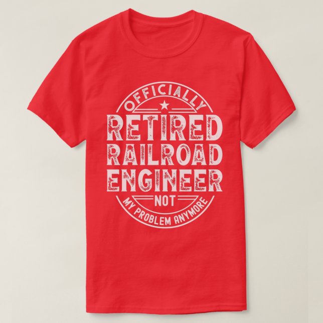 Camiseta Engenheiro ferroviário 1 fora de uso (Frente do Design)
