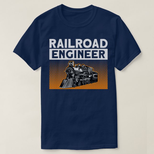 Camiseta Engenheiro ferroviário Adultos da ferrovia Kids (Frente do Design)