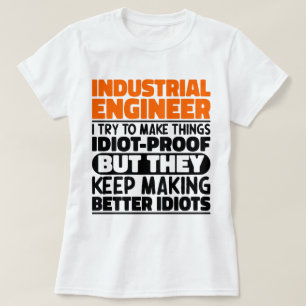 Camiseta Engenheiro Industrial Eu Tento Engraçado