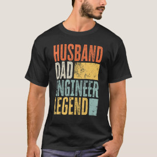 Camiseta Engenheiro Marido Pai Legendário Padre Melhor Re