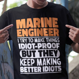 Camiseta Engenheiro Marinho Eu Tento Fazer Coisas Engraçada