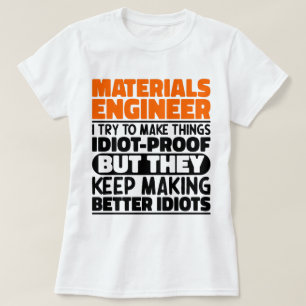 Camiseta Engenheiro Material Que Tento Fazer Coisas Engraça