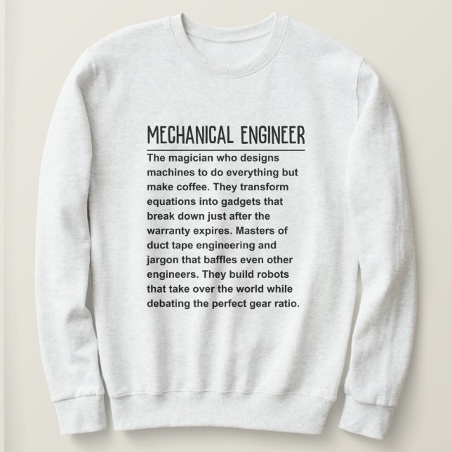 Camiseta Engenheiro mecânico (Frente do Design)