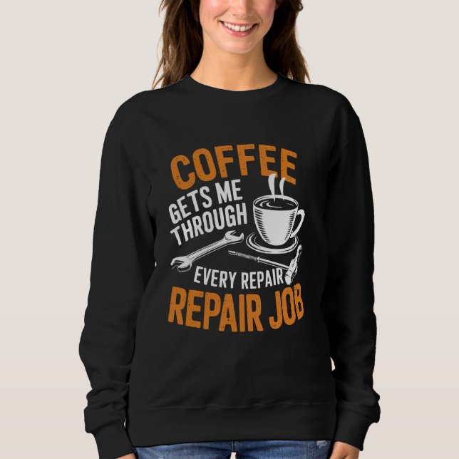 Camiseta Engenheiro mecânico de lojas de café mecânico (Frente)