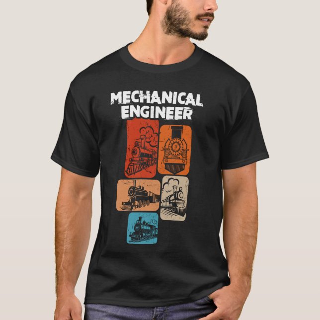 Camiseta Engenheiro Mecânico Do Comboio Cargo De Engenheiro (Frente)