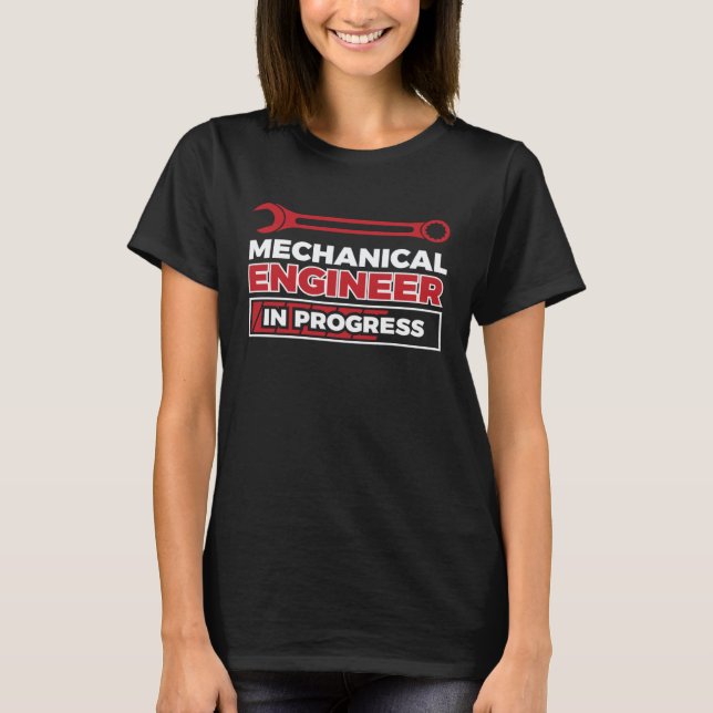 Camiseta Engenheiro Mecânico em Andamento (Frente)
