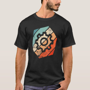 Camiseta Engenheiro Mecânico Engenharia Retro Engrenagem En