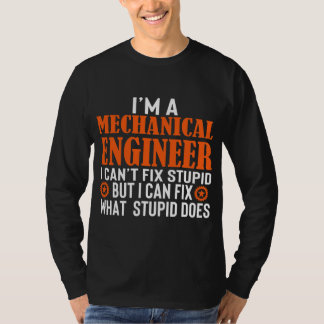 Camiseta Engenheiro Mecânico Engraçado Não Consigo Corrigir