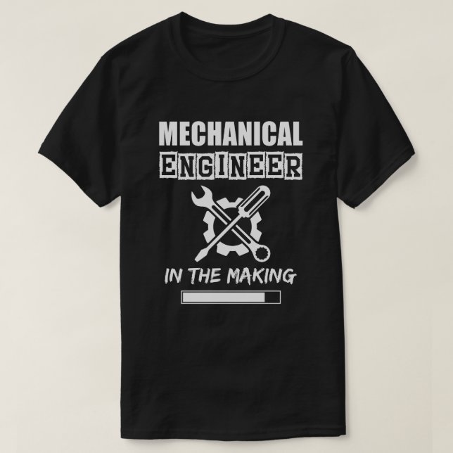 Camiseta Engenheiro mecânico no fazer, textura simples (Frente do Design)