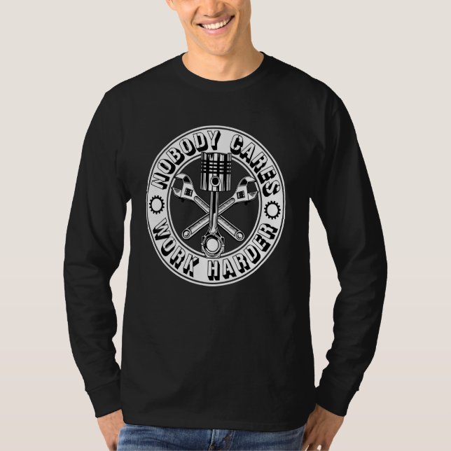 Camiseta Engenheiro Mecânico que ninguém se importa de trab (Frente)