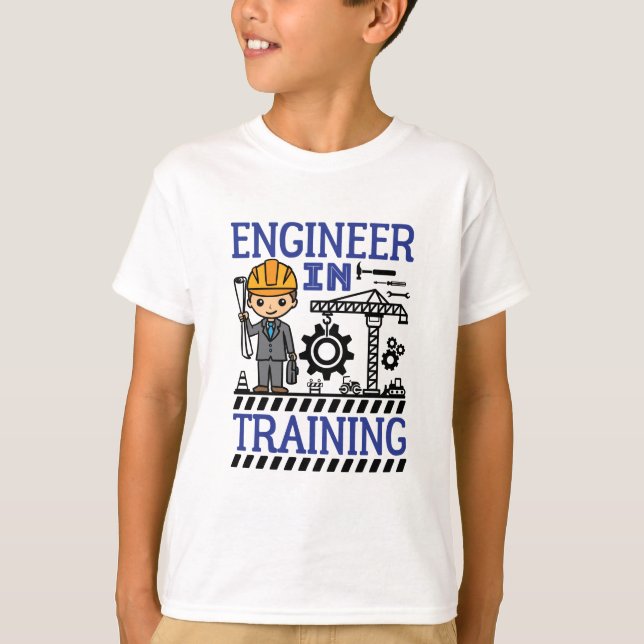 Camiseta Engenheiro no treinamento Boys STEM (Frente)