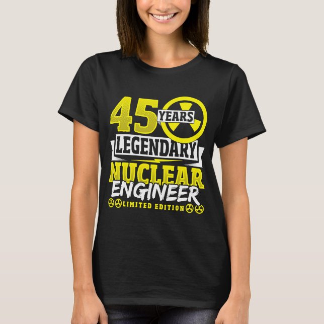 Camiseta Engenheiro Nuclear Aniversário de 45 Anos (Frente)