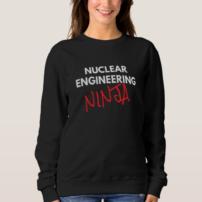 Camiseta Engenheiro Nuclear Divertido Ninja de Engenharia N (Frente)