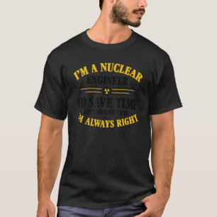 Camiseta Engenheiro Nuclear Radioativo de Medicina Nuclear