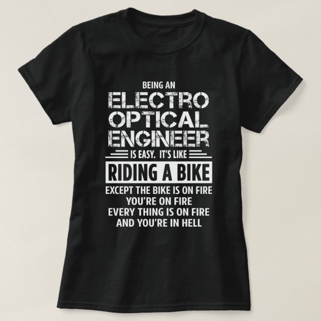 Camiseta Engenheiro óptico elétrico (Frente do Design)