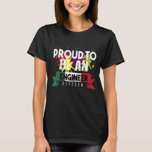 Camiseta Engenheiro orgulhoso Trabalhador de Carreira Cidad