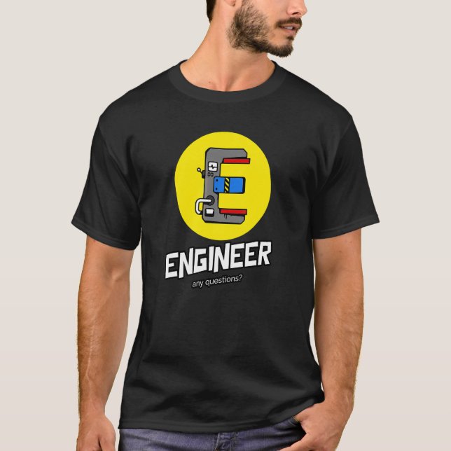 Camiseta Engenheiro qualquer pergunta Engenheiros sabe tudo (Frente)