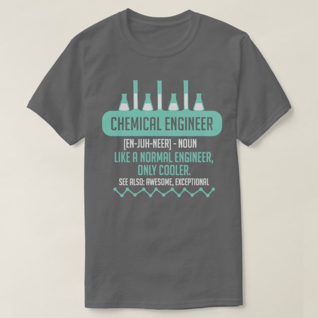 Camiseta Engenheiro químico t para a engenharia química (Frente do Design)