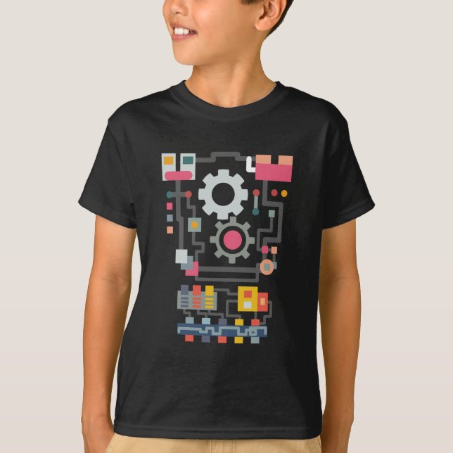 Camiseta Engenheiro Robot Artificial Intelligence Cute (Frente)