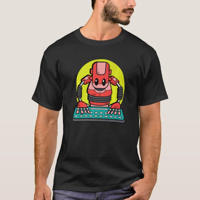 Camiseta Engenheiro Robot para Computador (Frente)
